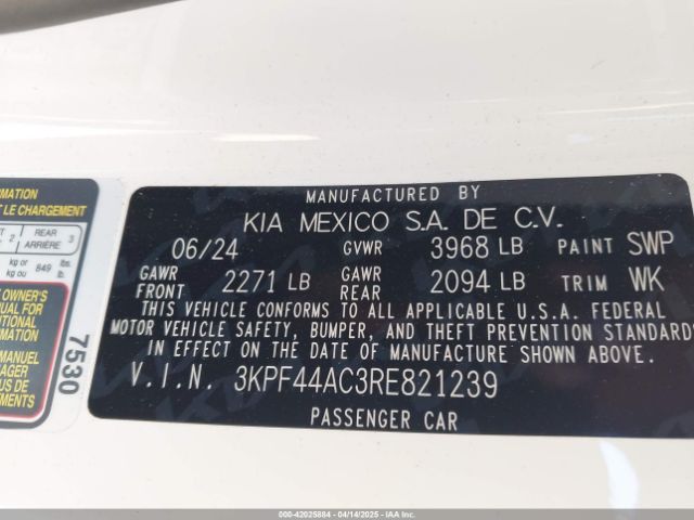 3KPF44AC3RE821239 KIA FORTE GT