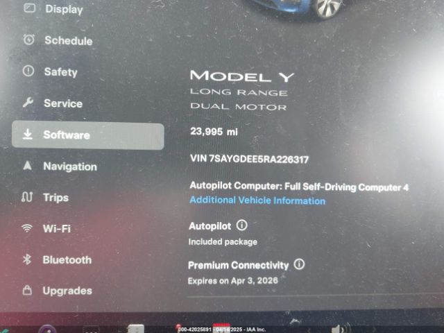 2024 TESLA MODEL Y 7SAYGDEE5RA226317 Photo 6