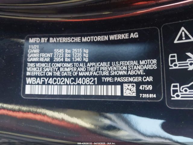 2022 BMW M850I WBAFY4C02NCJ40821 Photo 8