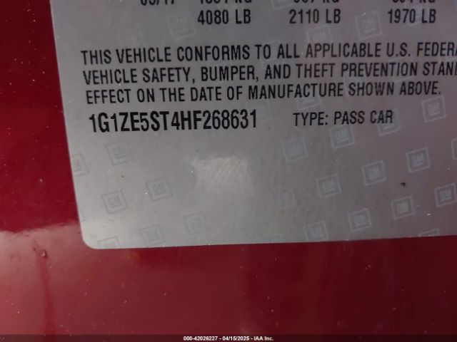 1G1ZE5ST4HF268631 Chevrolet MALIBU 1LT