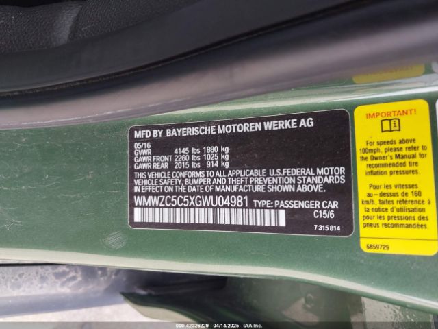 WMWZC5C5XGWU04981 Mini Countryman Cooper S