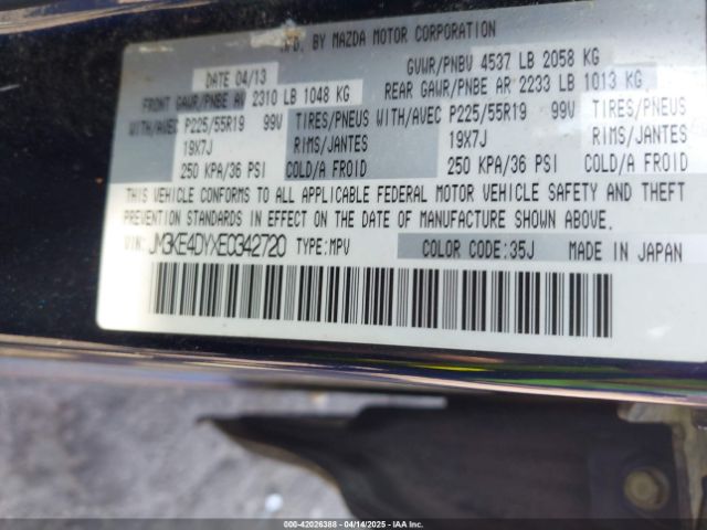 JM3KE4DYXE0342720 Mazda Cx-5 Grand Touring