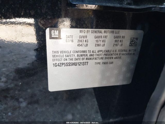 1G4ZP5SS5HU121377 Buick Lacrosse Essence