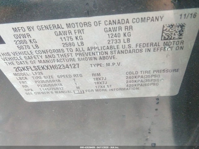 2GKFLSEKXH6234127 GMC Terrain Sle-1