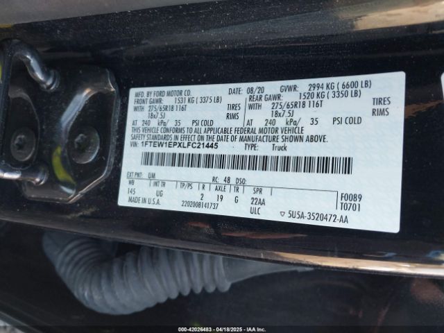 1FTEW1EPXLFC21445 Ford F-150 Xlt