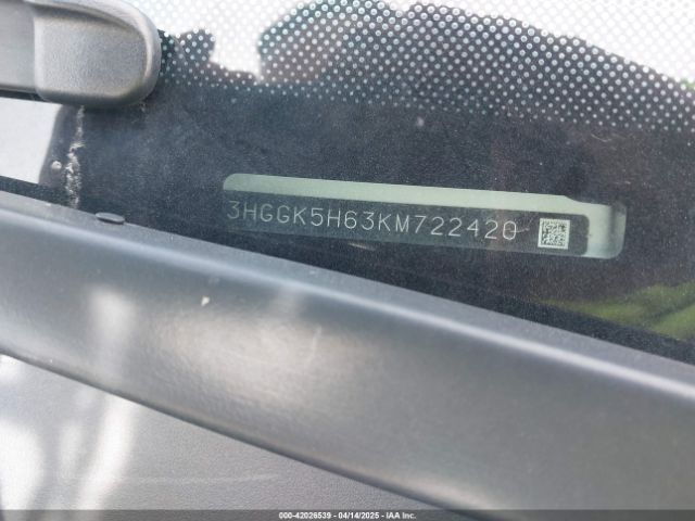 3HGGK5H63KM722420 Honda Fit Sport