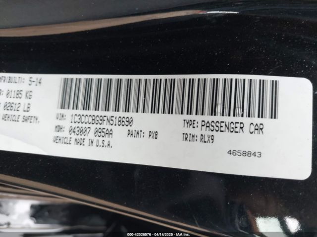 1C3CCCBG9FN518690 Chrysler 200 S