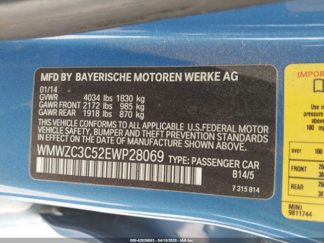 WMWZC3C52EWP28069 Mini Countryman Cooper S