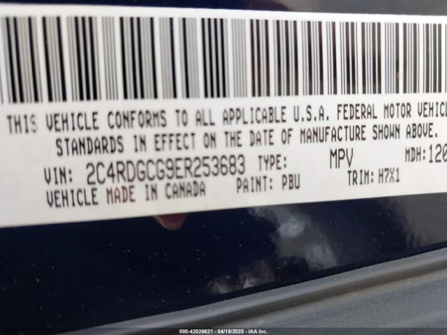 2C4RDGCG9ER253683 Dodge Grand Caravan Sxt