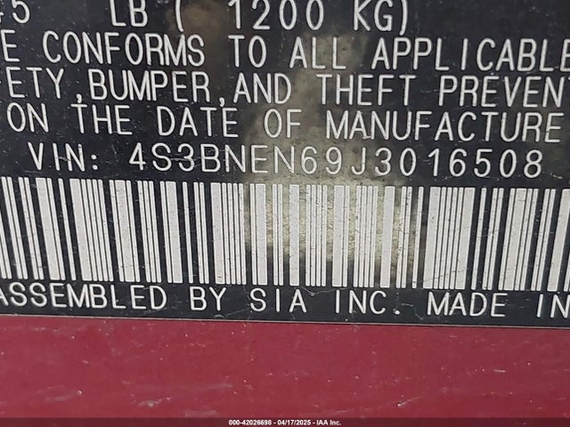 4S3BNEN69J3016508 Subaru Legacy 3.6r Limited