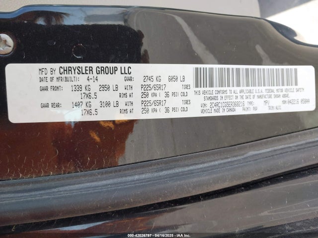 2C4RC1CG5ER368216 Chrysler Town & Country Touring-l