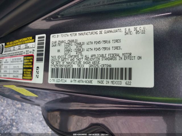 3TYRZ5CN5NT020528 Toyota Tacoma Sr5 V6