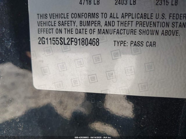 Chevrolet Impala 1lz 2015 2G1155SL2F9180468 Image 9
