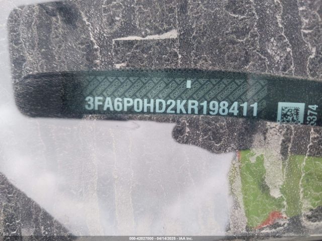 3FA6P0HD2KR198411 Ford FUSION SE