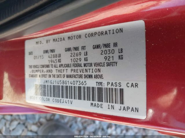 JM1GJ1U58G1407365 Mazda Mazda6 I Sport