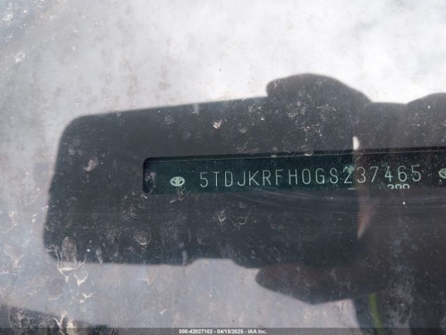 5TDJKRFH0GS237465 Toyota Highlander Xle V6