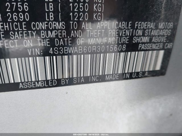 2024 SUBARU LEGACY 4S3BWAB60R3015608 Photo 8