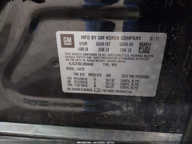Buick Encore Preferred Ii 2018 KL4CJFSB2JB569458 Image 9