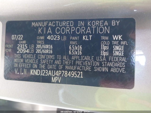 KNDJ23AU4P7849521 KIA mpi nu