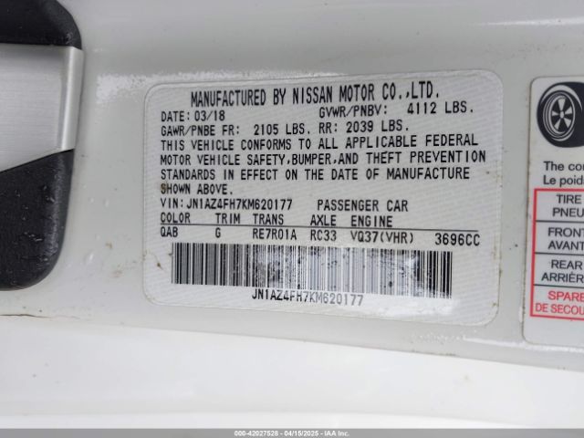 2019 NISSAN 370Z JN1AZ4FH7KM620177 Photo 8