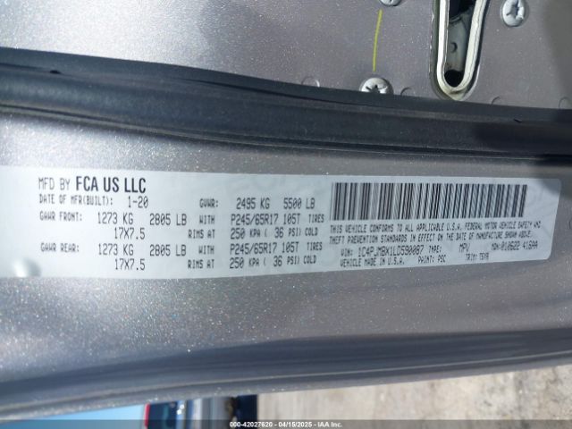 1C4PJMBX1LD590087 Jeep Cherokee Trailhawk 4x4
