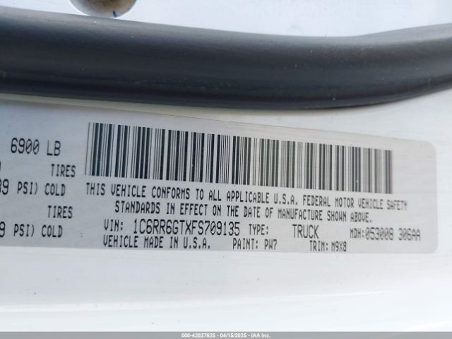 1C6RR6GTXFS709135 RAM 1500 Big Horn