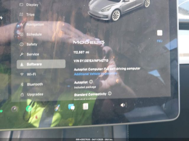 5YJ3E1EA1NF142713 Tesla Model 3 Rear-wheel Drive