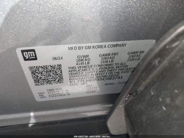 2025 CHEVROLET TRAX KL77LHEP3SC083741 Photo 8