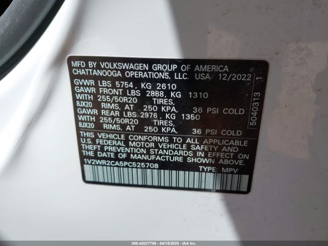 1V2WR2CA5PC525708 Volkswagen 3.6 fsi