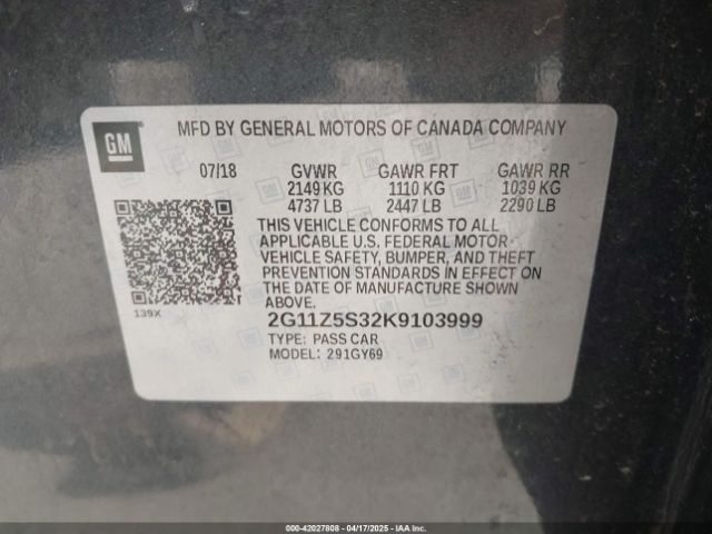 2G11Z5S32K9103999 Chevrolet IMPALA LT
