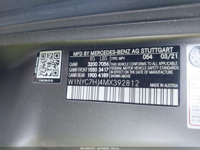W1NYC7HJ4MX392812 Mercedes-Benz Amg G 63 4matic