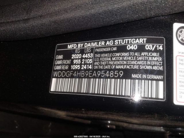 WDDGF4HB9EA954859 Mercedes-Benz C-class C 250 Sport/luxury