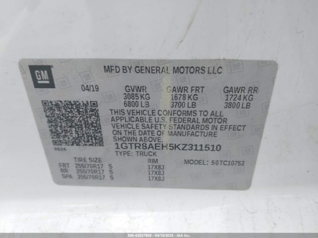 1GTR8AEH5KZ311510 GMC SIERRA 1500
