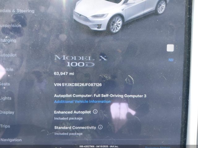 5YJXCBE26JF087126 Tesla Model X 100d/75d/p100d