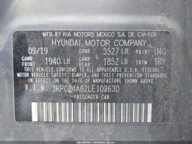 3KPC24A62LE103630 Hyundai ACCENT SE