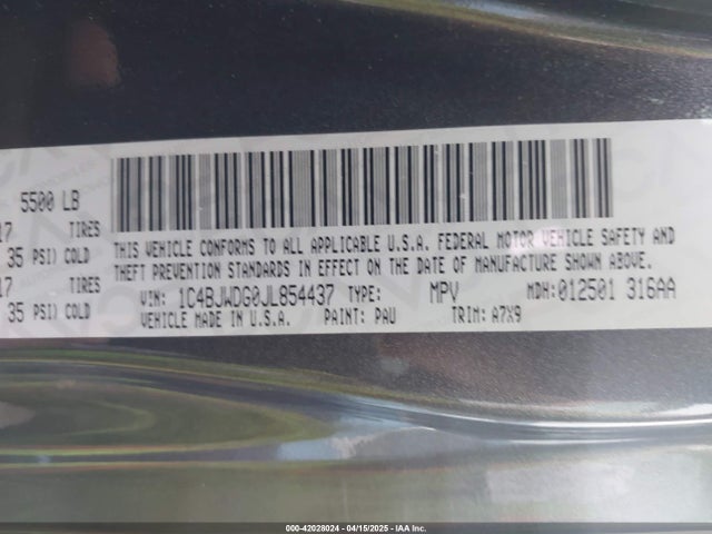 1C4BJWDG0JL854437 Jeep Wrangler Jk Unlimited Sport S 4x4