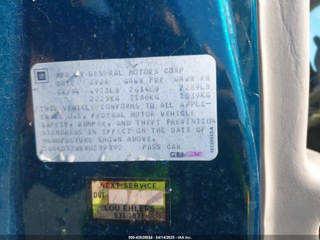 1994 CADILLAC DEVILLE 1G6KD52B8RU289890 Photo 8