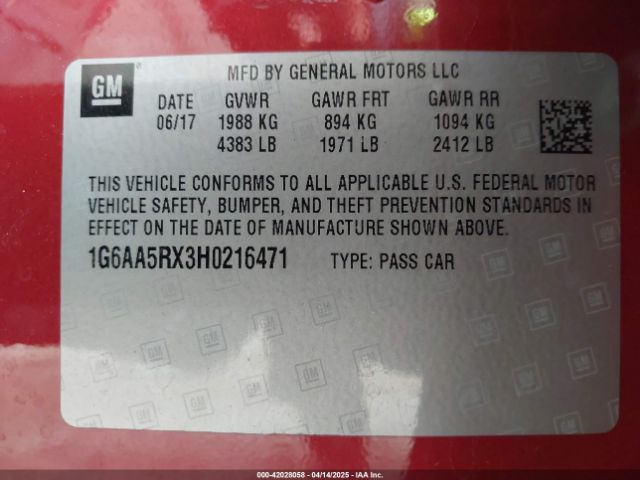 2017 CADILLAC ATS 1G6AA5RX3H0216471 Photo 8