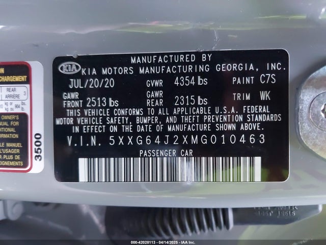 5XXG64J2XMG010463 KIA K5 Gt-line