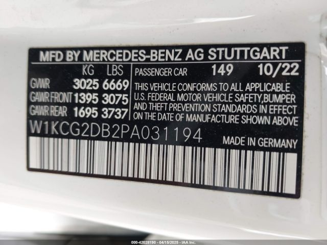 2023 MERCEDES-BENZ EQS 450+ W1KCG2DB2PA031194 Photo 8