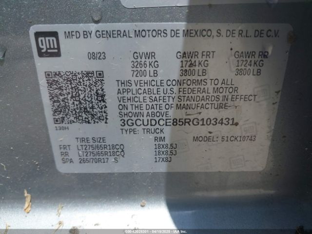 2024 CHEVROLET SILVERADO 1500 3GCUDCE85RG103431 Photo 8