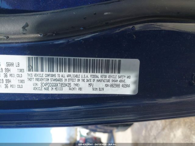 2019 DODGE JOURNEY 3C4PDDGG6KT859435 Photo 8
