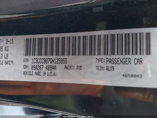 2016 CHRYSLER 200 1C3CCCBB7GN125955 Photo 8
