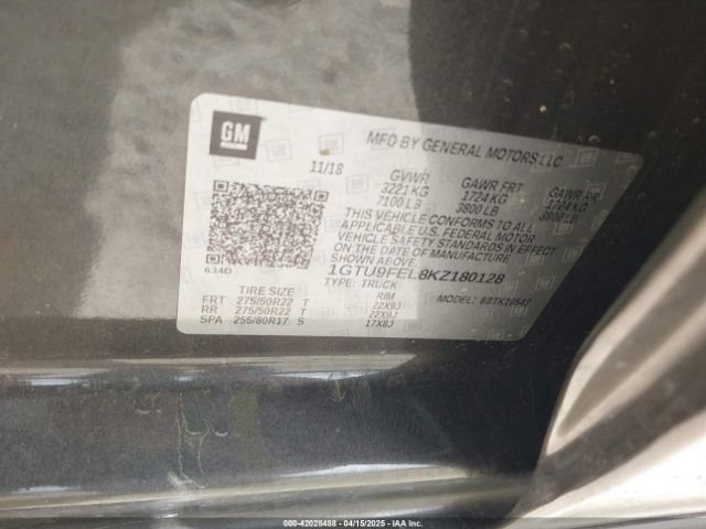 1GTU9FEL8KZ180128 GMC Sierra 1500 Denali