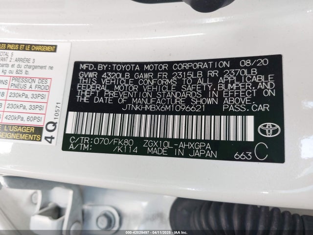 JTNKHMBX6M1096621 Toyota C-HR XLE