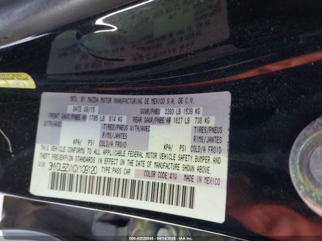 3MYDLBZVXGY109120 Scion IA