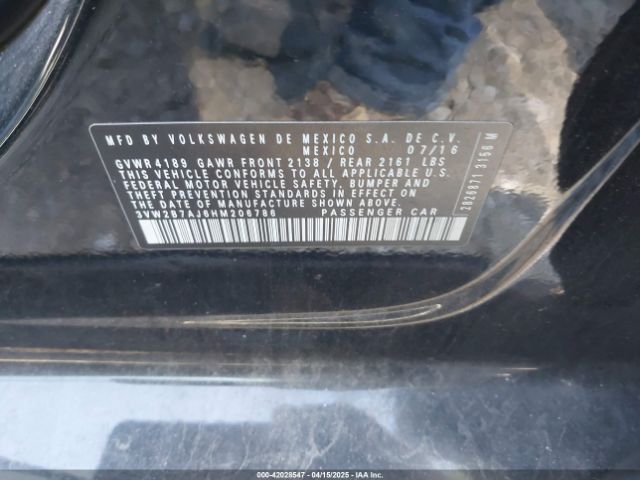 3VW2B7AJ6HM206786 Volkswagen Jetta 1.4t S