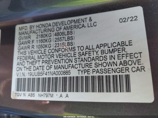 2022 ACURA TLX 19UUB5F41NA000885 Photo 8