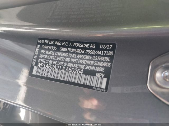 2018 PORSCHE CAYENNE WP1AB2A21JLA60264 Photo 8