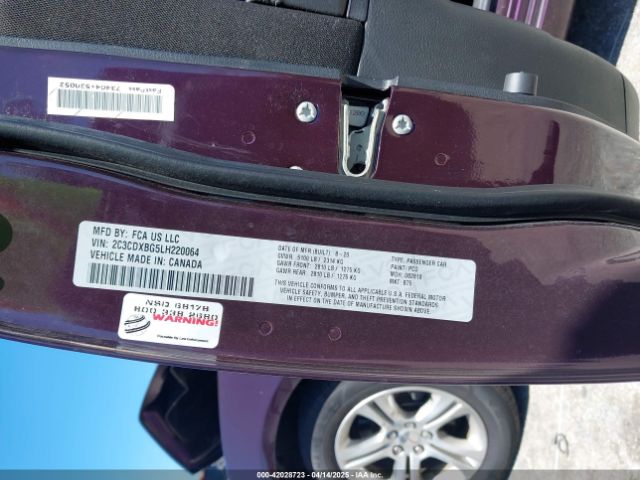 2C3CDXBG5LH220064 Dodge Charger Sxt Rwd
